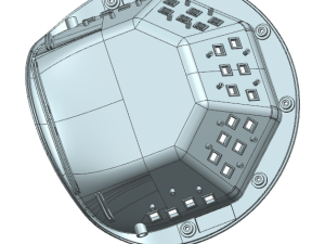 灭蚊灯后模斜抽结构3D