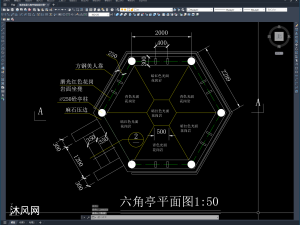 某花架及六角亭结构设计图