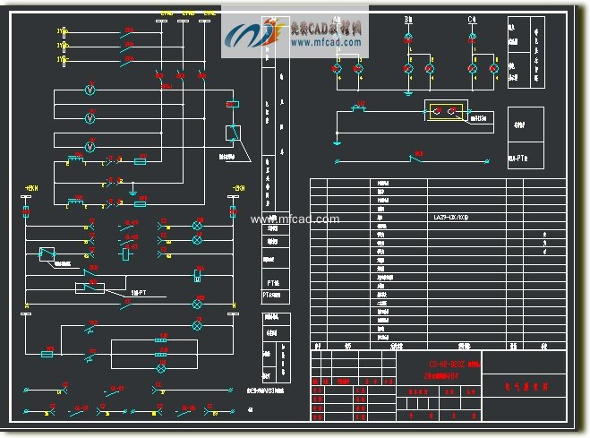 成套电器图纸 - autocad电气原理图纸下载 - 沐风图纸