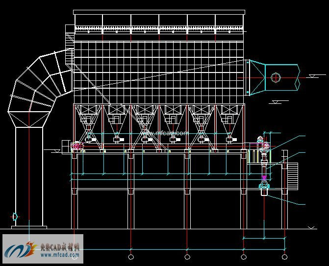 高炉出铁场除尘系统设备及管道安装图纸 - 废气