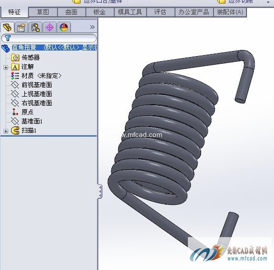 solidworks弹簧画法,solidworks外螺纹画法 solidworks直角扭簧模型 - solidworks弹簧螺旋类