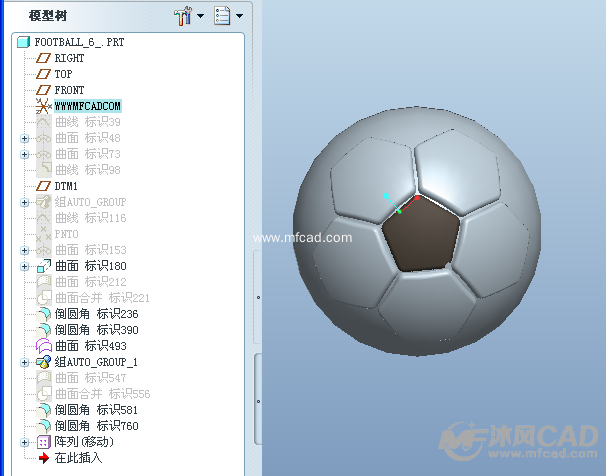 组合足球的模型