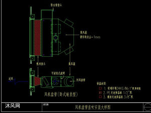 暖通设备安装大样图轴流风机安装详图