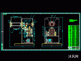 autocad颗粒机图纸