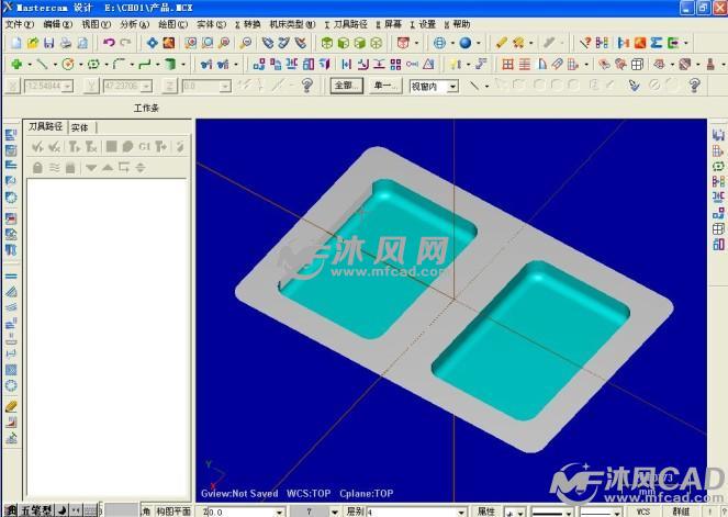 mastercam设计图案,mastercam模型图 2 mastercam x模具设计实例