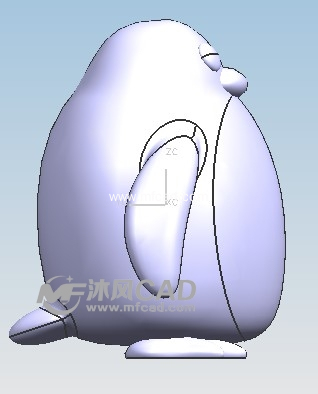 南极企鹅模型 - ug动物模型下载 - 沐风图纸