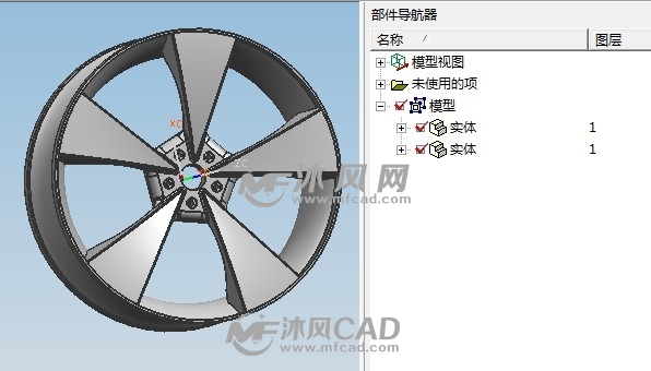 ug輪轂3模型 - ug交通工具類模型下載 - 沐風圖紙