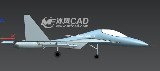 苏30歼敌机 - ug军工用品类模型下载 - 沐风图纸