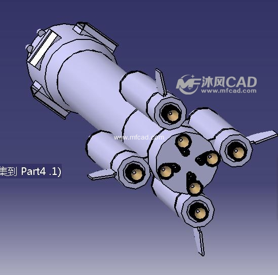 catia v5r20 長征-2f 運載火箭模型 - catia軍工用品模型 - 沐風圖紙