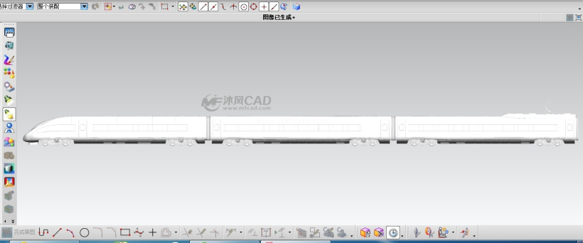 动车组列车 - ug交通工具类模型下载 - 沐风图纸