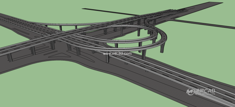 立交桥 sketchup其他工业游戏类模型下载 沐风图纸