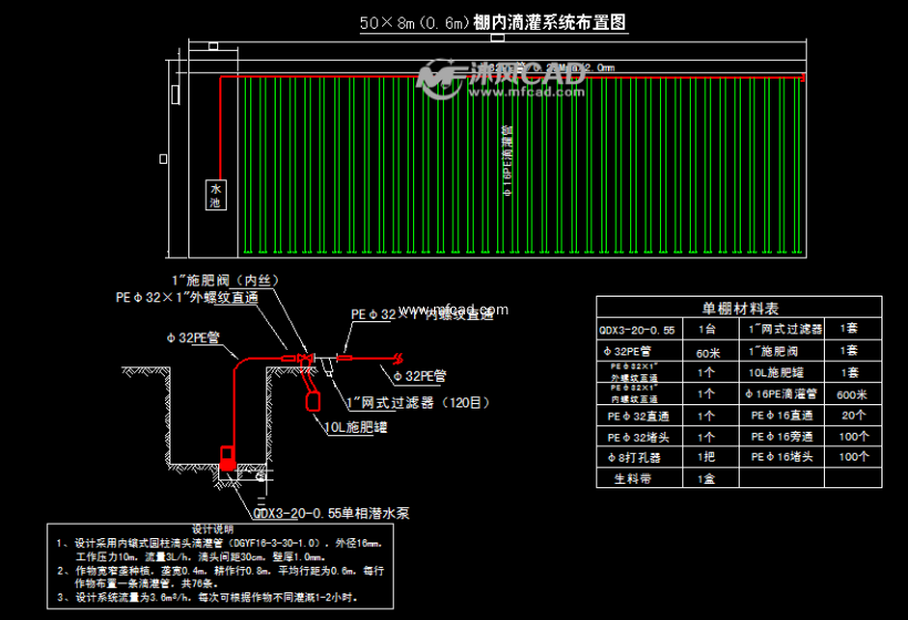 大棚滴灌标准设计