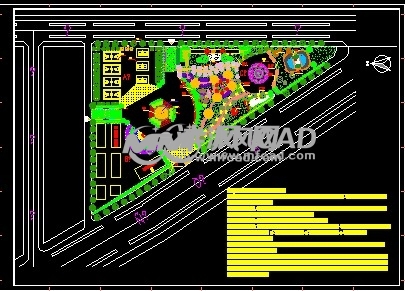 街旁绿地种植设计平面图
