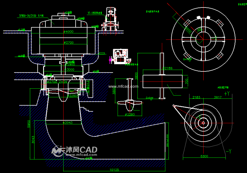 某几个厂水轮机安装及布置图