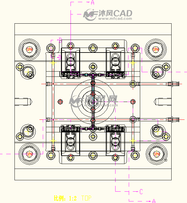 汽车连接器模具设计装配图