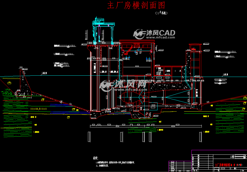 主厂房横剖面图