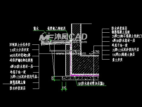 各种不同构造的女儿墙大样图