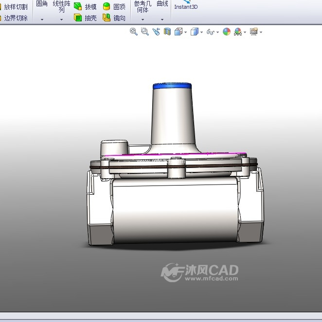 solidworks调压阀 - solidworks阀体类模型下载 - 沐风图纸