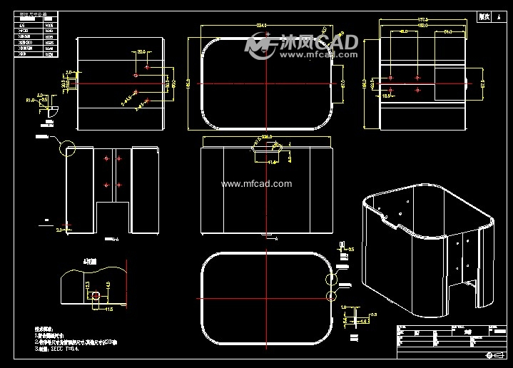cad钣金二维工程图