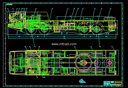 起重汽车专用底盘全套图纸