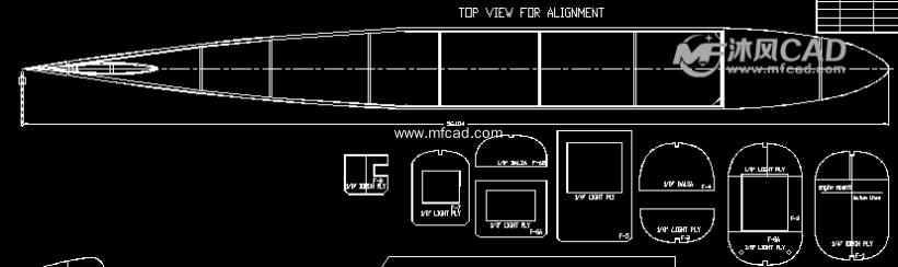 p51战斗机二维图 - 其他图纸 - 沐风图纸