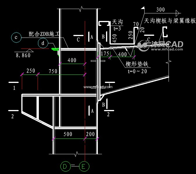 钢结构牛腿构造图形图片