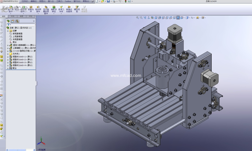 全钣金小雕刻机 - solidworks机械设备模型下载 - 沐风图纸