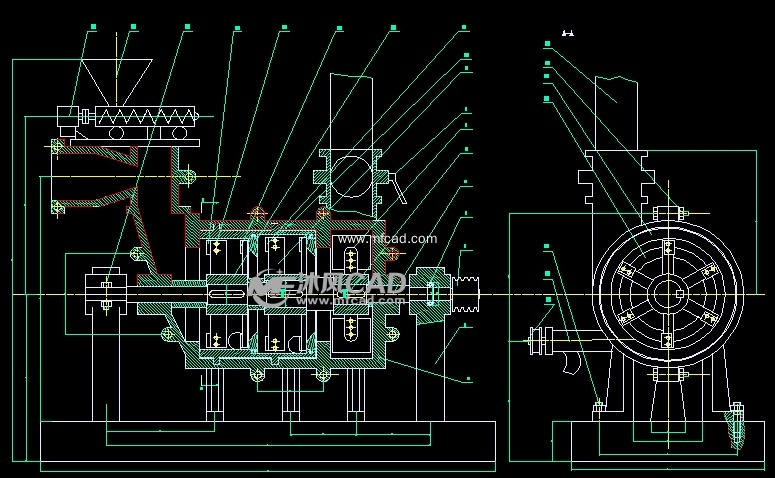 气流冲击式超微粉碎机图纸