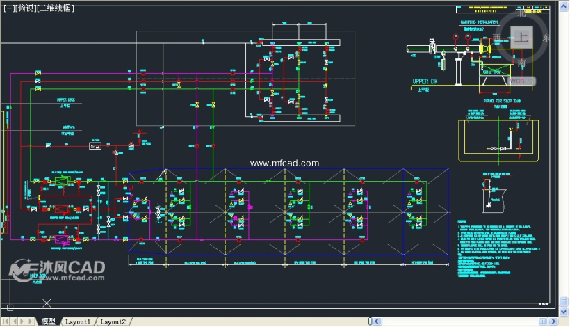 12000dwt液货装卸及扫舱管系图图纸下载_海洋船舶图纸 - 沐风网