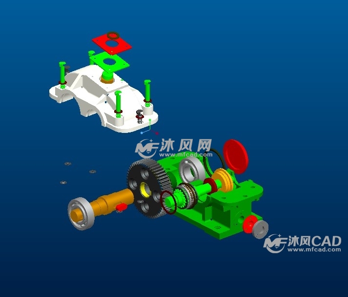 proe一级减速器装配图