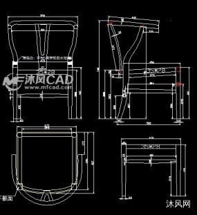 一把标准的椅子平面图(带尺寸)图纸合集的封面图