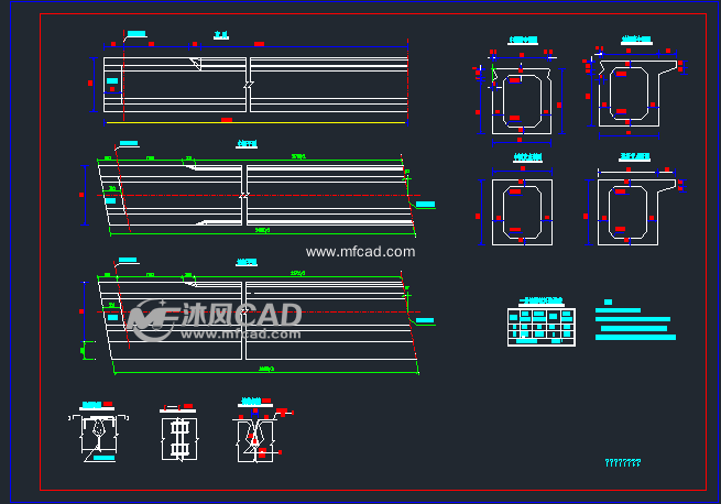 某橋cad詳細施工圖 - 橋樑工程圖紙下載 - 沐風圖紙