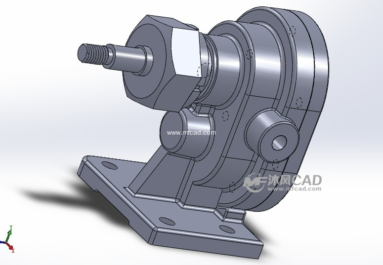 齿轮油泵三维装配图 - solidworks机械设备模型下载 - 沐风图纸