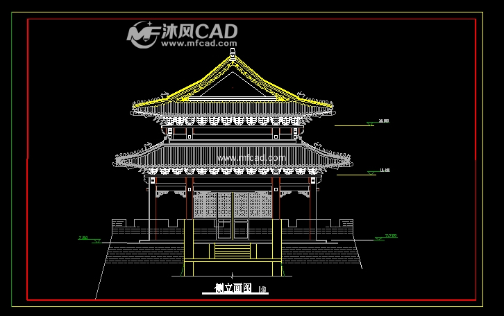 城门楼仿古建筑施工图