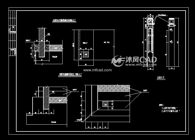 大厅立柱构造详图 - cad欧式景观小品图纸下载,免费欧式景观小品cad