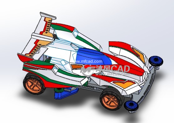 (1/3) 俯视图图纸简介这款四驱车不是简单的外壳模型,是按照一比一