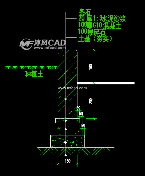 侧石一做法详图