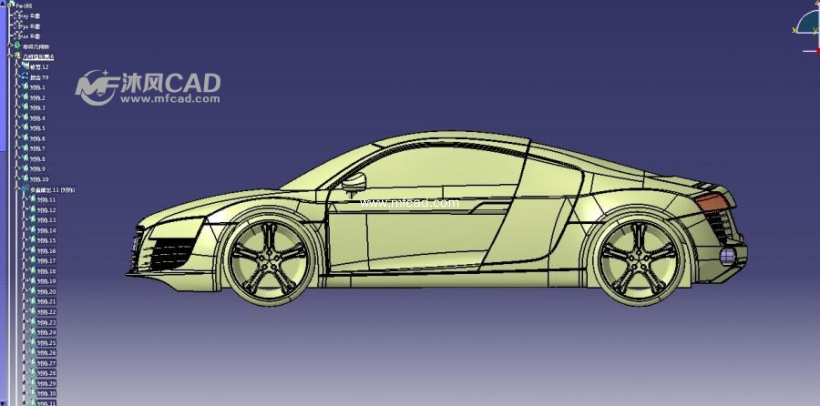 奥迪r8整车车身外壳含参数
