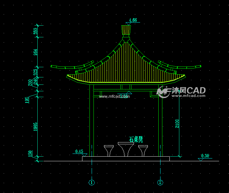 竹园竹亭施工图