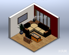SolidWorks����ģ��ͼֽ�ϼ��ķ���ͼ