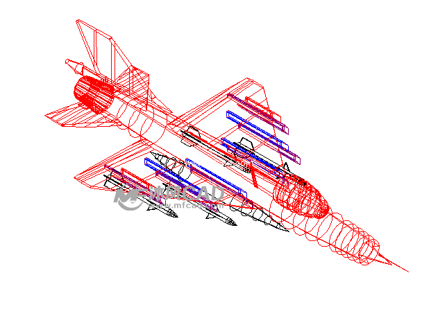 autocad战斗机