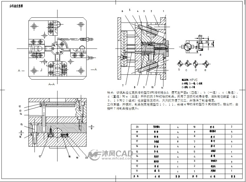 分线盒注塑模具图纸