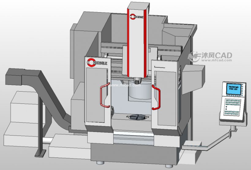 机床轴视图图纸简介hermle c600 大型数控机床是很好的数控cnc机床