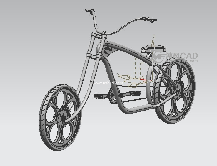 独特的自行车 - ug交通工具类模型下载 - 沐风图纸