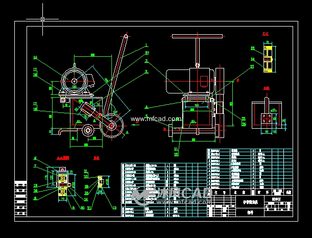 砂带抛光机全套图纸