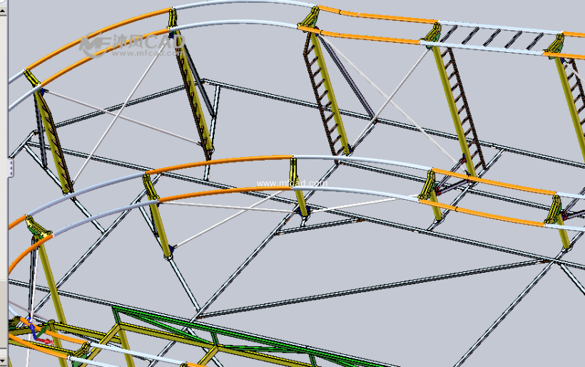 大型过山车轨道设计 - solidworks机械设备模型下载 - 沐风图纸