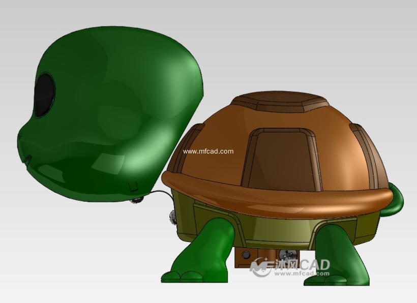 小乌龟玩具机器人 - solidworks机械设备模型下载 - 沐风图纸