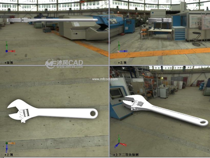 世達活動扳手 - solidworks小五金模型下載 - 沐風圖紙