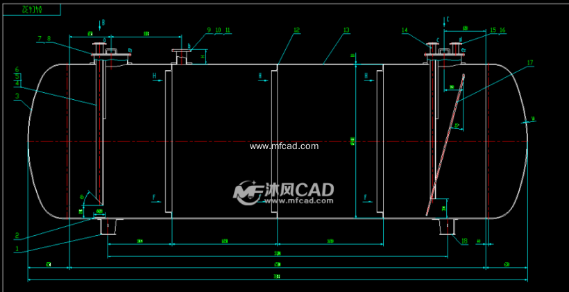 30立方米卧式储罐图纸