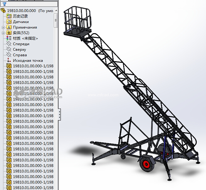 solidworks模型 機械設計類 機械設備升降機放大圖